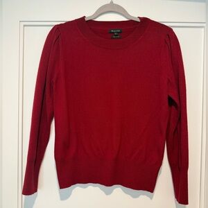 WORN 2-3x Massimo Dutti Rich Red Crew Neck Sweater